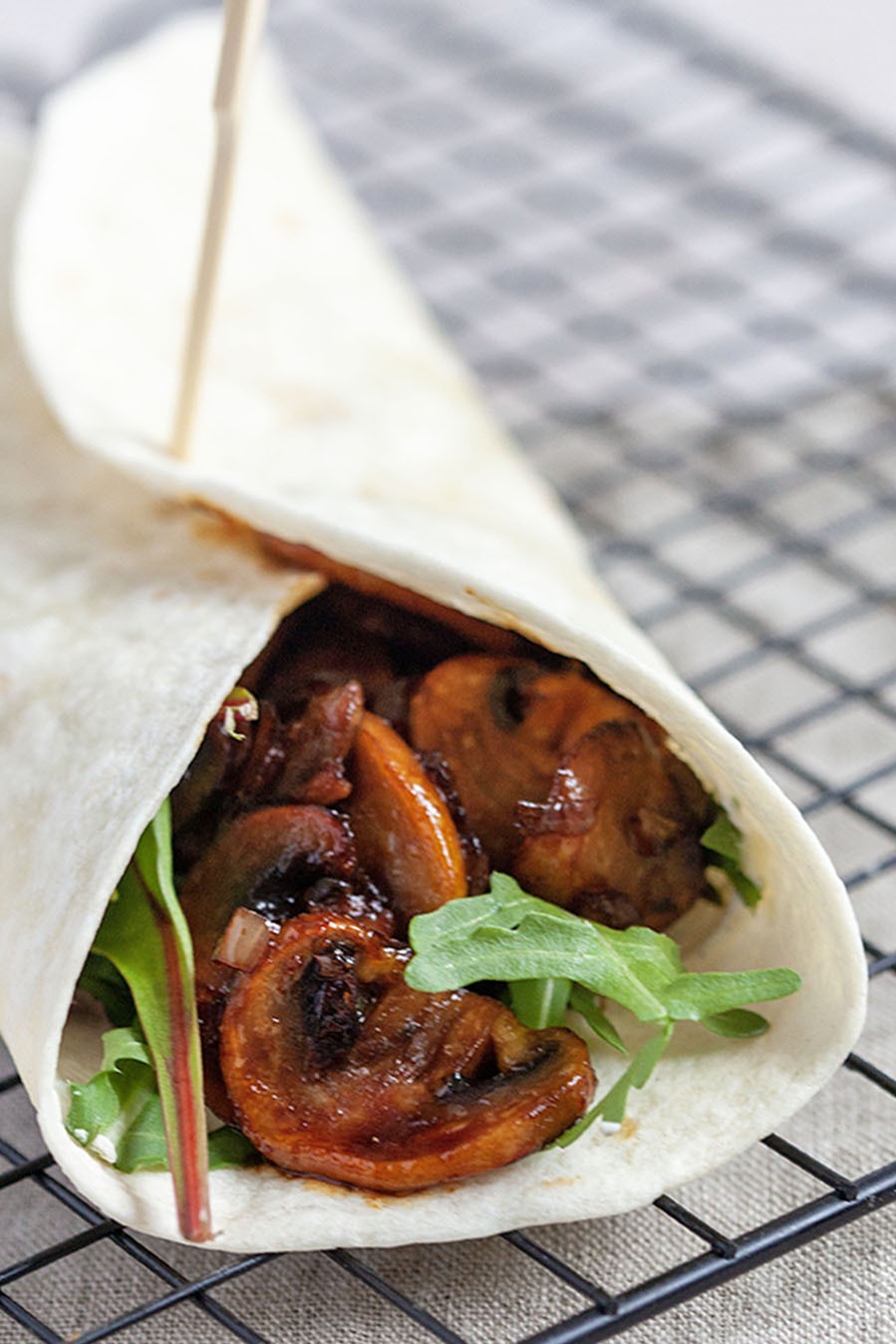 Wraps met champignons. Eten met Danielle